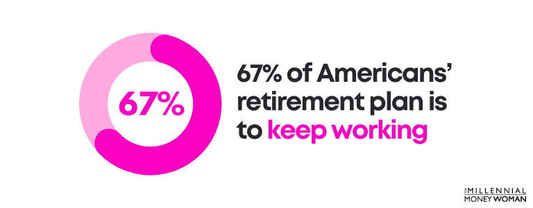 67 percent of americans retirement plan is to keep working