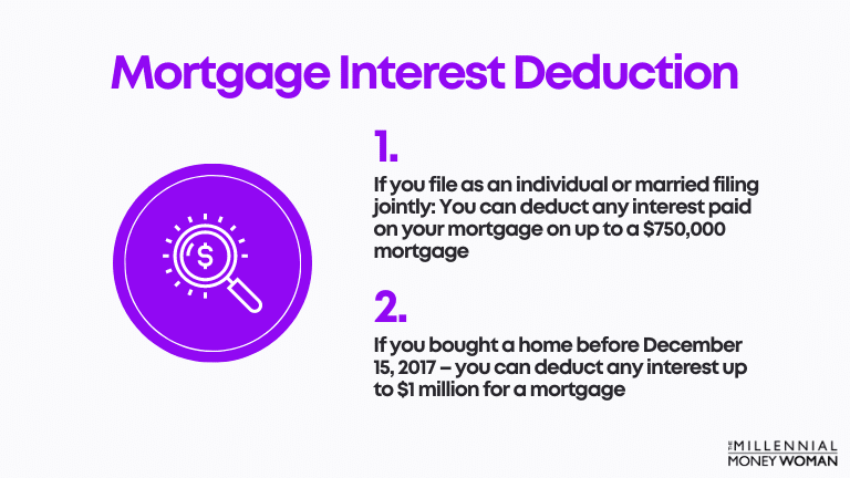 the millennial money woman blog post "Mortgage Interest Deduction"