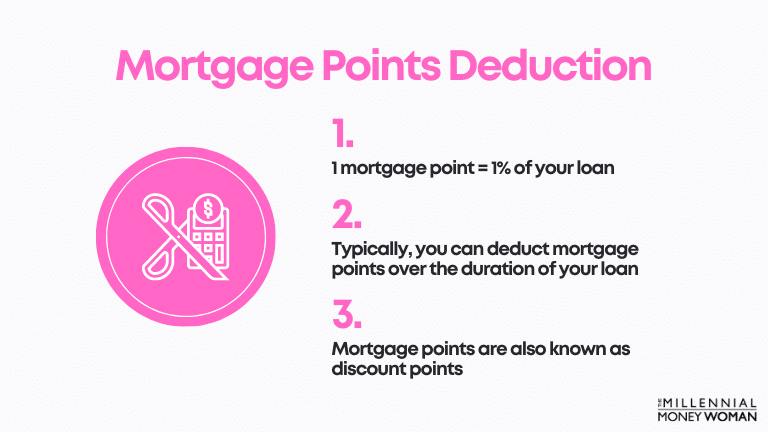 the millennial money woman blog post "Mortgage Points Deduction"