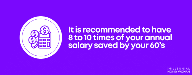 The recommended amount to save for your 60s