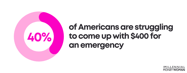 the millennial money woman blog post "american emergency fund statistic"