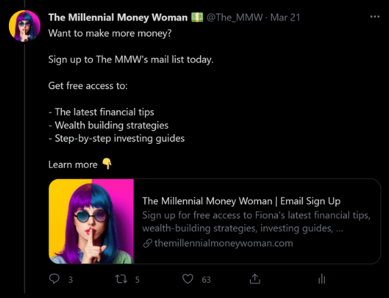 the millennial money woman thread cta