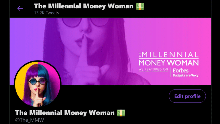 the millennial money woman twitter profile 2