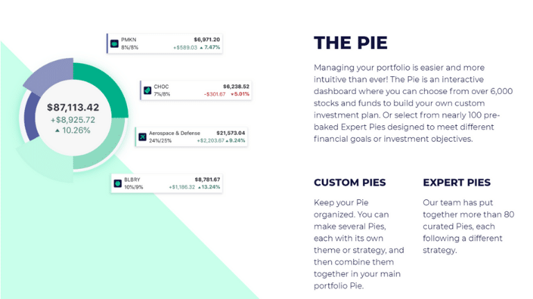 m1 finance "the pie"