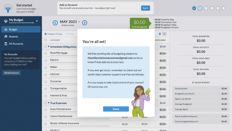 ynab budgeting steps