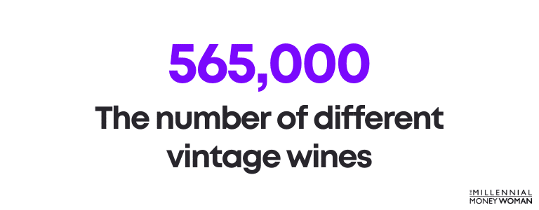 The number of different vintage wines