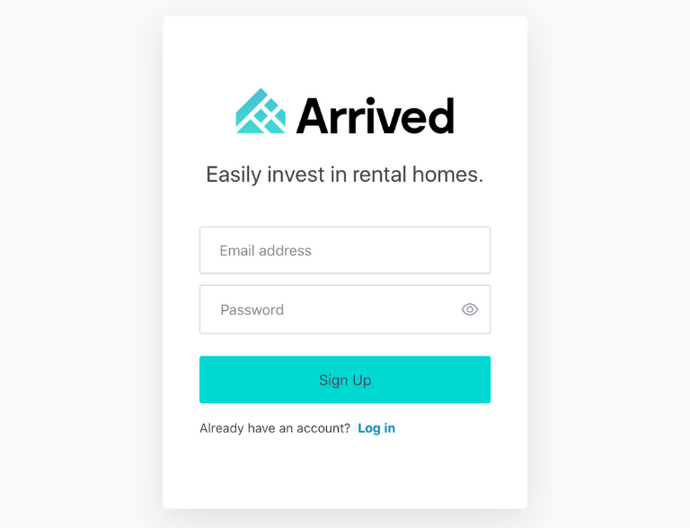 How to Open an Account with Arrived Homes