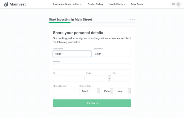 Mainvest Investor Profile 2