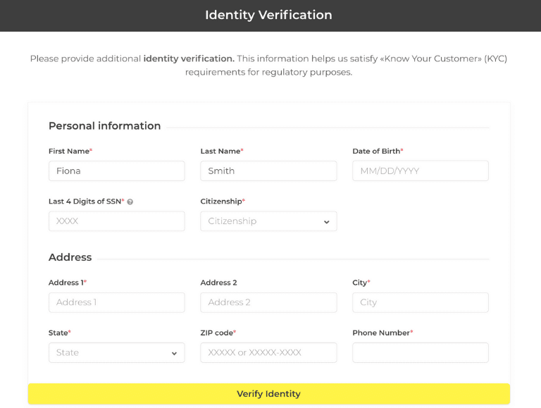 AcreTrader Identity Verification