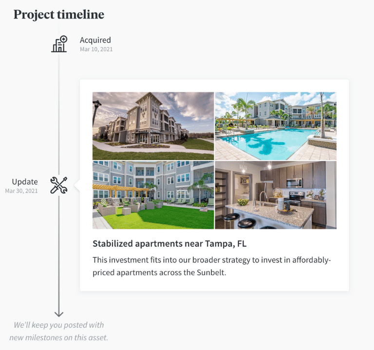 Fundrise Project Timeline