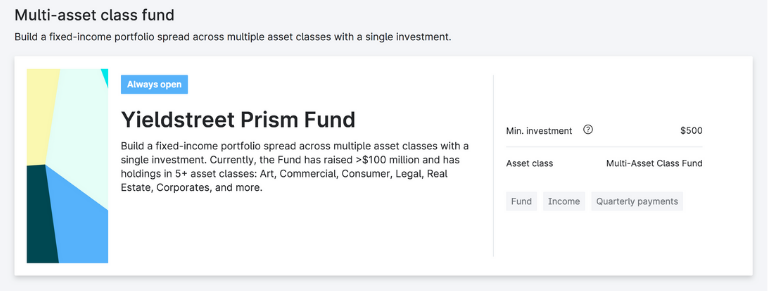 Yieldstreet Prism Fund