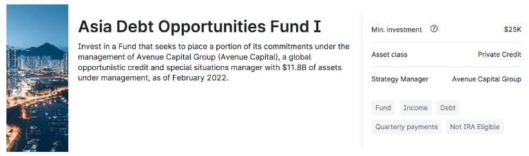 Yieldstreets Asia Debt Opportunities Fund