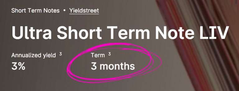 Yieldstreets Low Minimums Terms