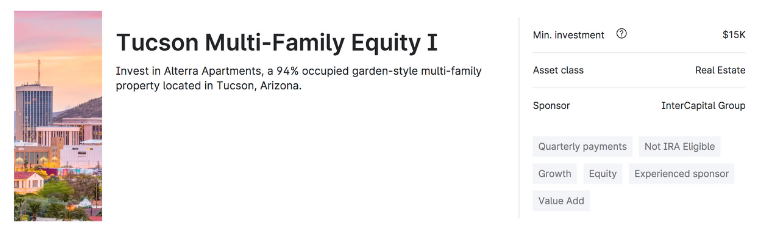 Yieldstreets Tucson Multi-Family Equity Fund