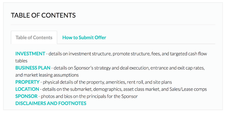 CrowdStreet Business Plan Details