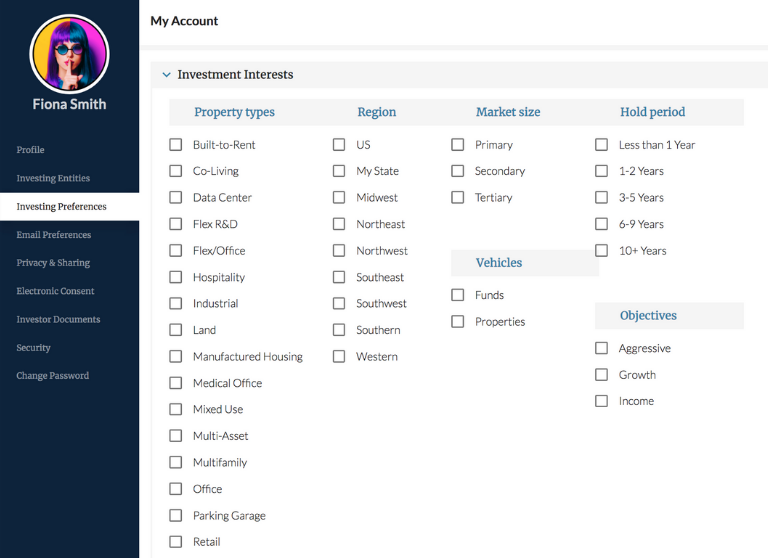 CrowdStreet Preferences